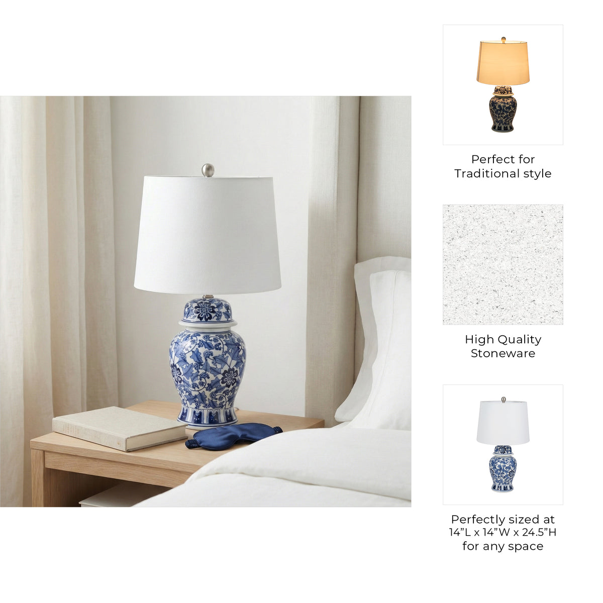 Cohencross Blue/White Lamp