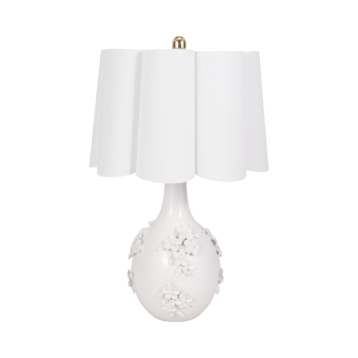 Dow Cream Floral Applique Table Lamp
