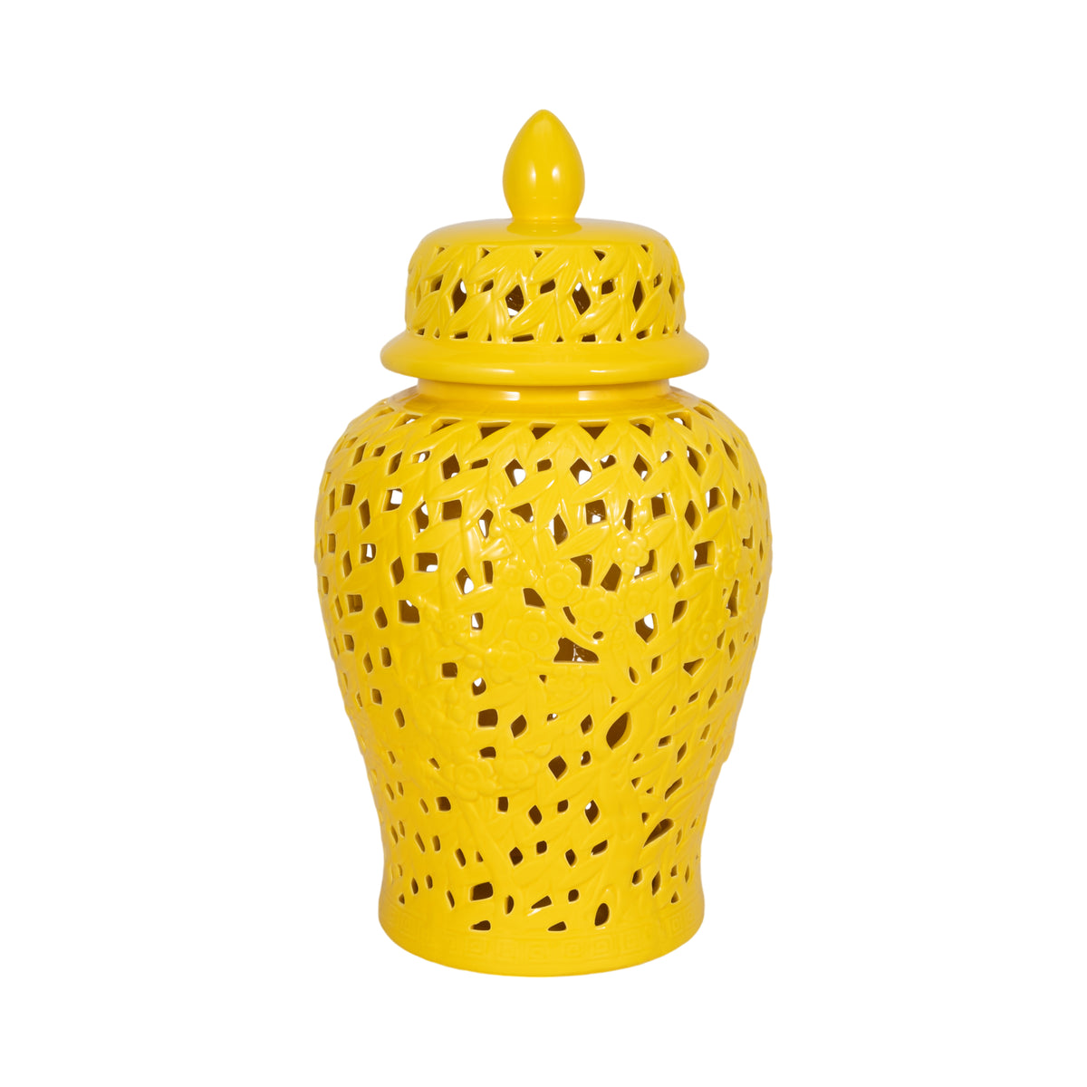 Brisbane Yellow Pierced Temple Jar