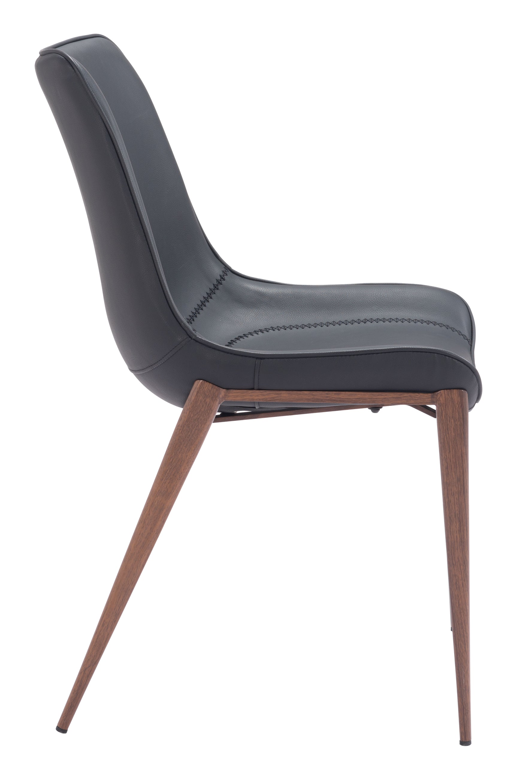 Magnus Black & Walnut Dining Chair (Set of 2)