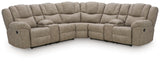 Pearce-Pike Birch 3-Piece Reclining Sectional with Double Console