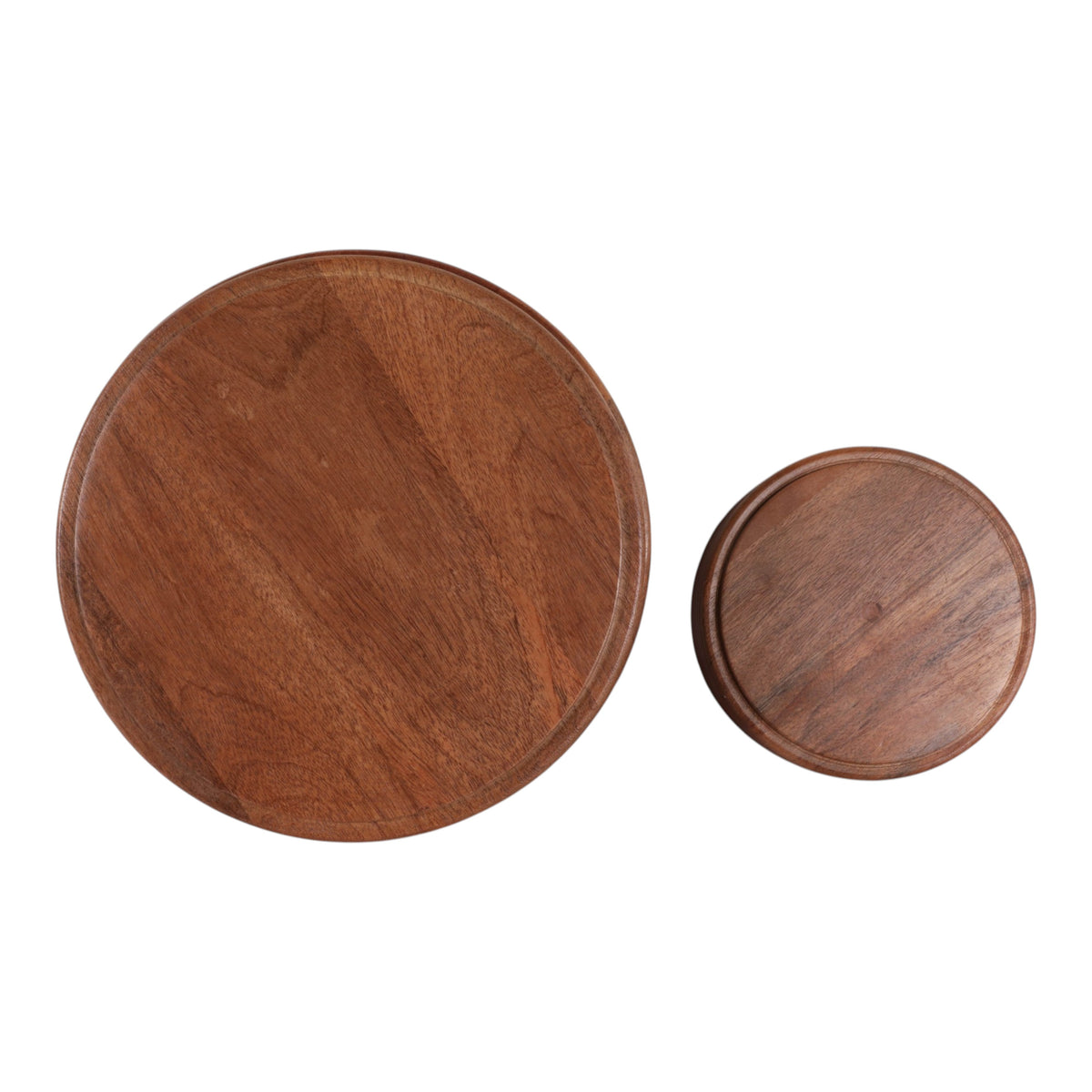 Riego Brown/Tan Wooden Boxes (Set of 2)