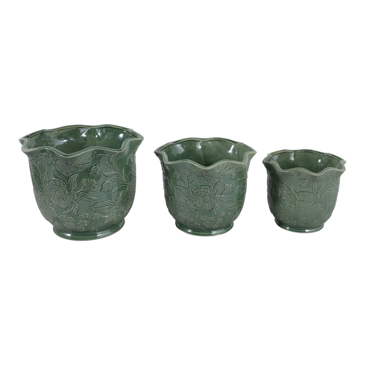 Claybrook Green Planters (Set of 3)