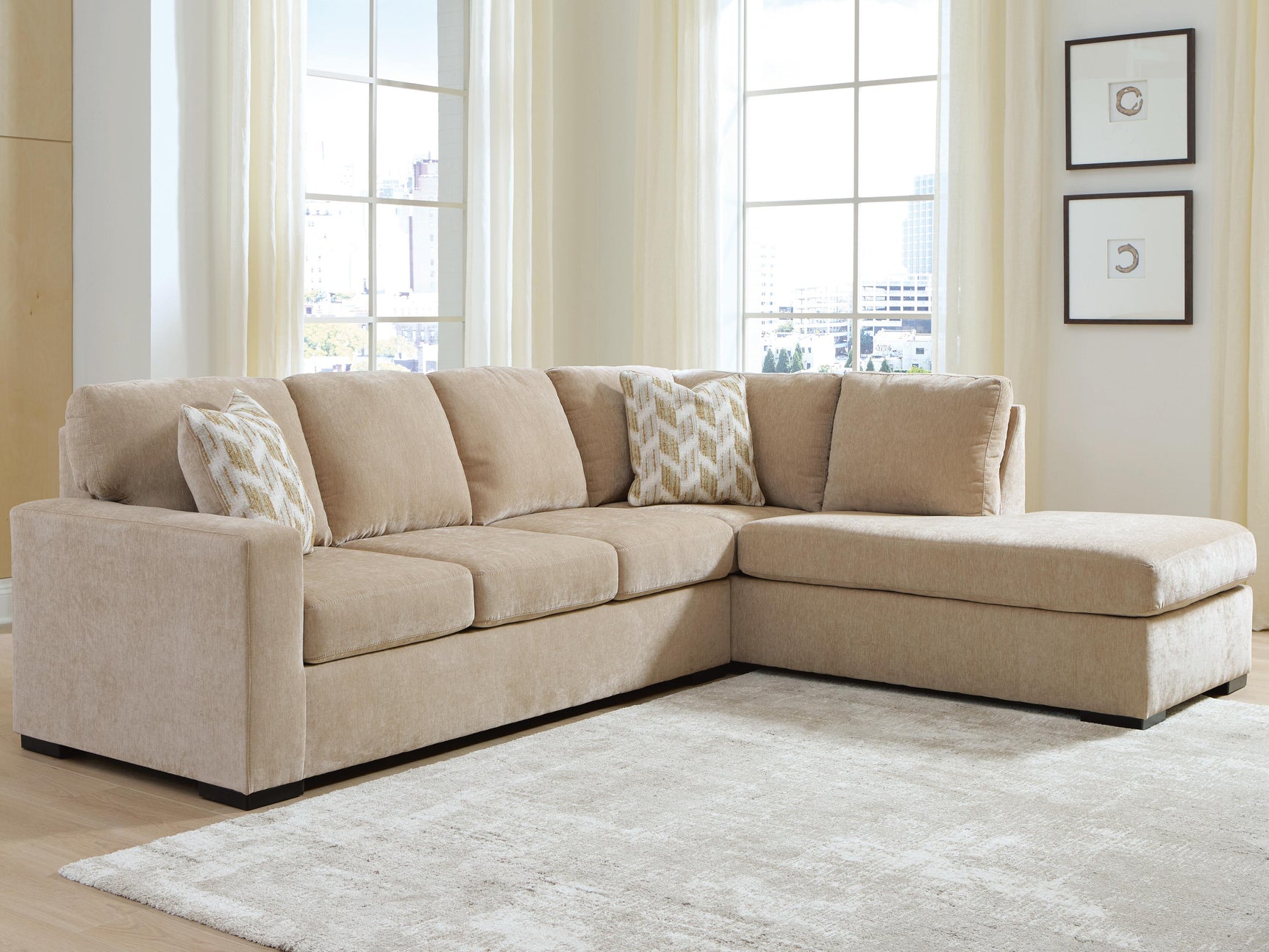 Bridgepoint Almond 2-Piece Sectional with Chaise