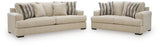 Lofwood Oatmeal Sofa and Loveseat