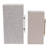 Mohawk White Rectangular Boxes with Double Hardware (Set of 2)