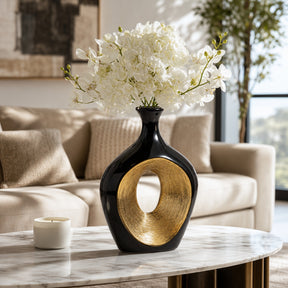 Hardencliff Black/Gold Vase