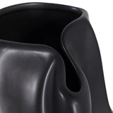 Sanitarium Black Large Ceramic Abstract Vase
