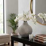 Sargent Silver Spiked Ceramic Vase