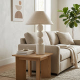 Corning White Paper Mache Table Lamp