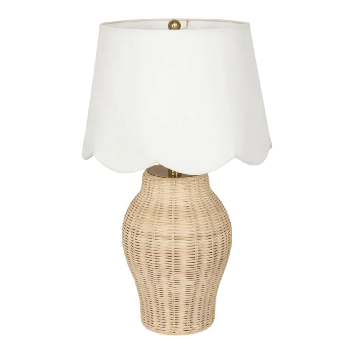 The Forks Tan Rattan Table Lamp