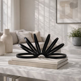 Colusa Black Metal Slinky Ring Decor