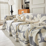 Chenille Floral Soft Thick Reversible Blanket Covers for Couch, Couch Protector Blanket Cover Sofa