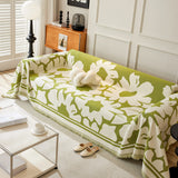 Chenille Floral Soft Thick Reversible Blanket Covers for Couch, Couch Protector Blanket Cover Sofa