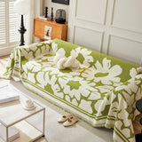 Chenille Floral Soft Thick Reversible Blanket Covers for Couch, Couch Protector Blanket Cover Sofa