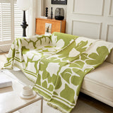 Chenille Floral Soft Thick Reversible Blanket Covers for Couch, Couch Protector Blanket Cover Sofa