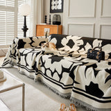 Chenille Floral Soft Thick Reversible Blanket Covers for Couch, Couch Protector Blanket Cover Sofa