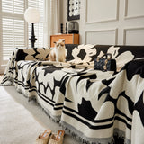 Chenille Floral Soft Thick Reversible Blanket Covers for Couch, Couch Protector Blanket Cover Sofa