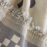 Boho Geometric Chenille Throw Sofa Cover Soft Textured Decorative Couch Blanket