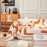 Chenille Abstract Soft Thick Reversible Oversized Couch Cover Blanket, Blanket on Sofa and The Couch