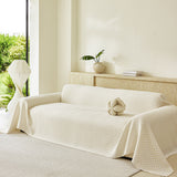Three Layer Woven Soft Breathable Sofa Cover Blanket, Textured Chevron Couch Cover