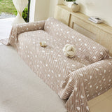 Soft Breathable Sofa Cover Blanket,Botanical Embossed Furniture Protector Throw Cover