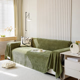 Chenille Thickened Solid Couch Blanket Throws, Reversible Couch Covers for Sectional Couches