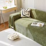 Chenille Thickened Solid Couch Blanket Throws, Reversible Couch Covers for Sectional Couches