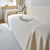 Chenille Thickened Solid Couch Blanket Throws, Reversible Couch Covers for Sectional Couches