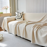Chenille Thickened Solid Couch Blanket Throws, Reversible Couch Covers for Sectional Couches