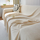 Chenille Thickened Solid Couch Blanket Throws, Reversible Couch Covers for Sectional Couches