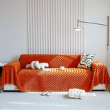 Chenille Thickened Solid Couch Blanket Throws, Reversible Couch Covers for Sectional Couches