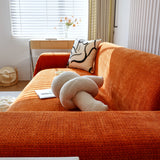Chenille Thickened Solid Couch Blanket Throws, Reversible Couch Covers for Sectional Couches