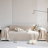 Chenille Thickened Solid Couch Blanket Throws, Reversible Couch Covers for Sectional Couches