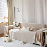Chenille Thickened Solid Couch Blanket Throws, Reversible Couch Covers for Sectional Couches