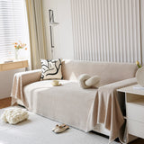Chenille Thickened Solid Couch Blanket Throws, Reversible Couch Covers for Sectional Couches