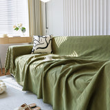 Textured Chenille Sofa Cover Throw, Soft Washable Couch Blanket Protector for Pets