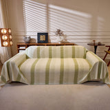 Modern Striped Sofa Throw Blanket, Lightweight Couch Cover for Summer Seating