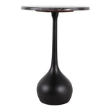 Valeport Brown/Black Marble Accent Table with Ball Base