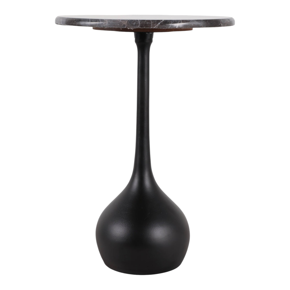 Valeport Brown/Black Marble Accent Table with Ball Base