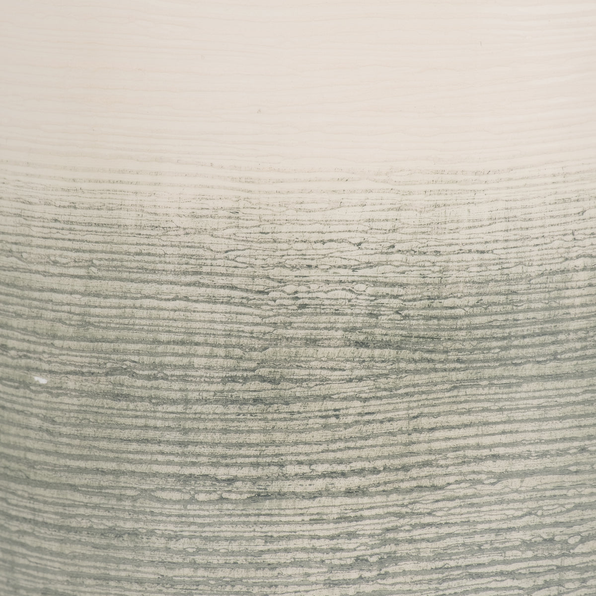 Vale Sage/Ivory Large Glass Vase on Marble Base