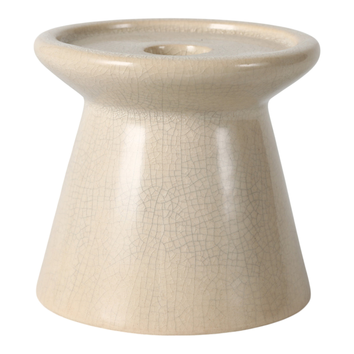 Hobergs Ivory Small Modern Taper and Pillar Holder