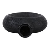Alray Black Beaded Oval Cut Out Vase