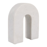 Hillcrest White Large Marble Horseshoe Tabletop Decor - 17596-01EC