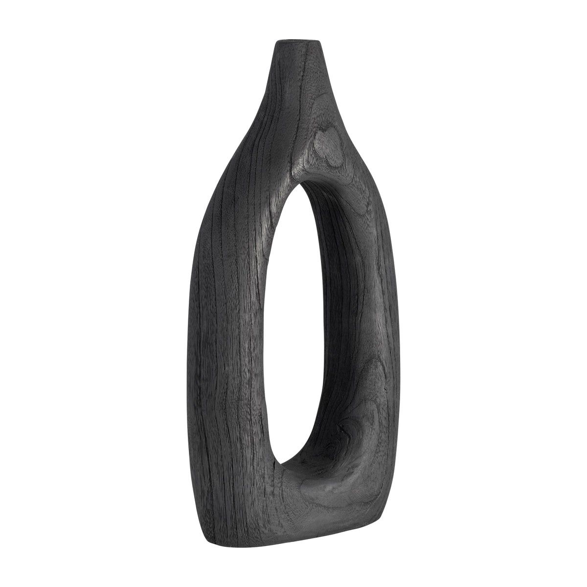 Independence Black Wood Cut-Out Vase - 17376-02EC