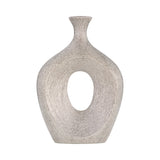 Hardencliff Silver Beaded Oval Vase - 15119-02EC