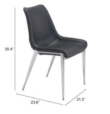 Magnus Black & Silver Dining Chair (Set of 2)