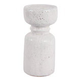 Bethune White Large Crackle Traditional Pillar Holder