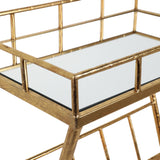 Levis Gold Accent Table with Magazine
