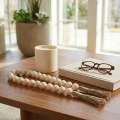 Eckley Ivory Resin Bead Garland